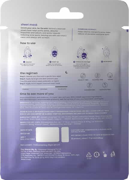 Make O Enrich Expert Charcoal Sheet Mask (Pack Of 3)