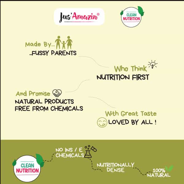 Jus Amazin Crunchy Organic Peanut Butter Unsweetened -200G|Clean Nutrition|100% Organic Peanuts