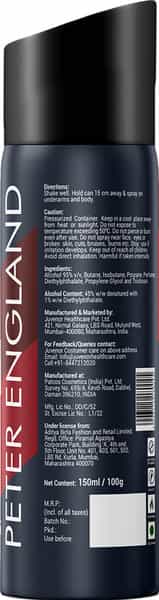 Peter England Fresh Fragrance Deodorant Sensual - 150 Ml