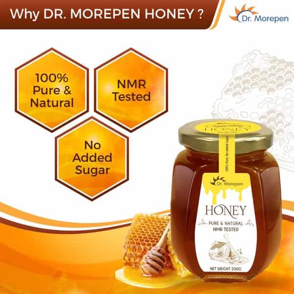 Dr. Morepen Natural & Pure Nmr Tested Honey- 250G & Tulsi Green Tea - 25Bags- Immunity Booster Kit