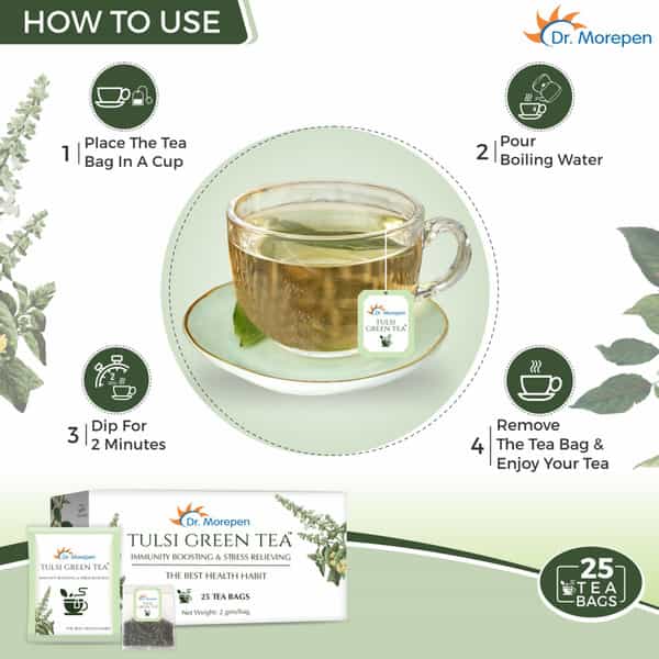 Dr. Morepen Natural & Pure Nmr Tested Honey- 250G & Tulsi Green Tea - 25Bags- Immunity Booster Kit