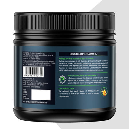 Muscleblaze L-Glutamine (Fruit Punch) 250 Gm