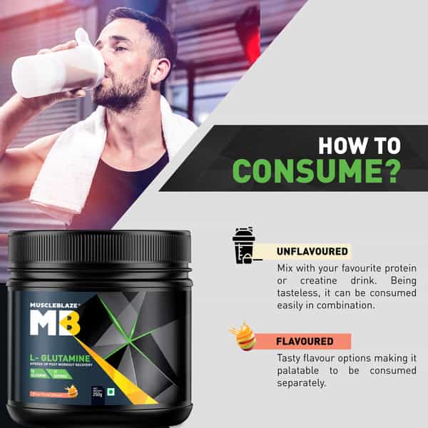 Muscleblaze L-Glutamine (Fruit Punch) 250 Gm