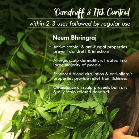Nat Habit Neem Bhringraj Fresh Hair Mask Anti-Dandruff | Itch Control & Frizzy Hair Treatment (40G)