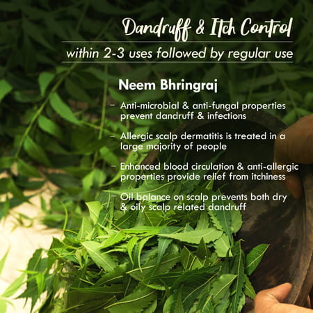 Nat Habit Neem Bhringraj Fresh Hair Mask Anti-Dandruff | Itch Control & Frizzy Hair Treatment (40g)