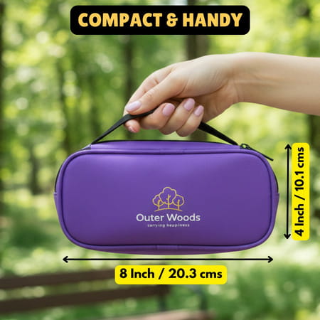 Outer Woods Insulin Cooler Bag With 2 Ice Gel Packs | 6+ Hrs Cooling | Insulin Travel Pouch - Purple