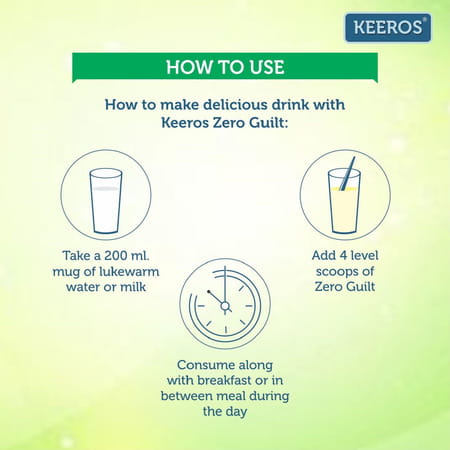Keeros Zero Guilt Protein Health Drink Vanilla Flavor 400 Gm