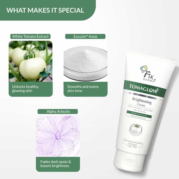 Fixderma Tomaglow Brightening Face Cream With White Tomato Extract For Men & Women 50 Gm