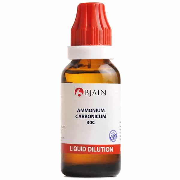 Bjain Ammonium Carbonicum 30C Homeopathic Liquid Dilution 30Ml