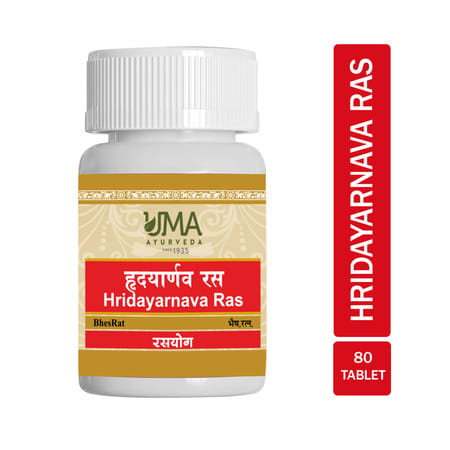 Uma Ayurveda Hridayarnava Ras Ayurvedic Tablets 80 Tab