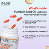 Inlife Pumpkin Seed Oil Capsules | Extra Virgin Cold Pressed Pure Oil | 60 Vegetarian Capsules