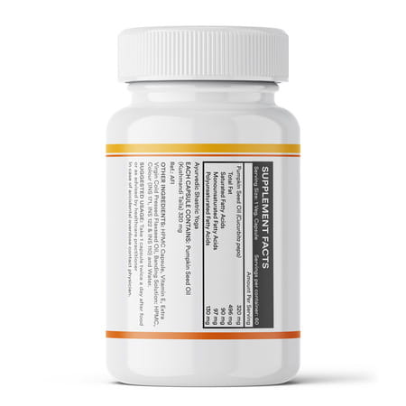 Inlife Pumpkin Seed Oil Capsules | Extra Virgin Cold Pressed Pure Oil | 60 Vegetarian Capsules
