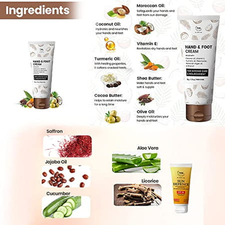 Tnw-The Natural Wash Hand/Foot Cream With Vitamin E,Shea Butter + Spf 50 Pa++ Free Products,100 Ml