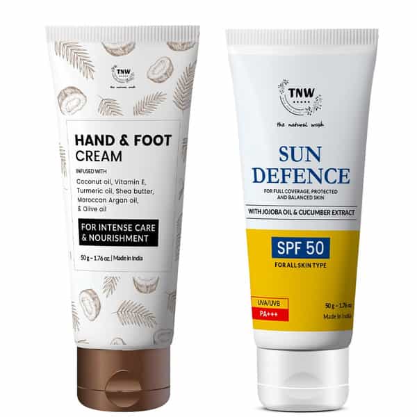 Tnw The Natural Wash Hand/Foot Cream With Vitamin E,Shea Butter + Spf 50 Pa++ Free Products,100 Ml