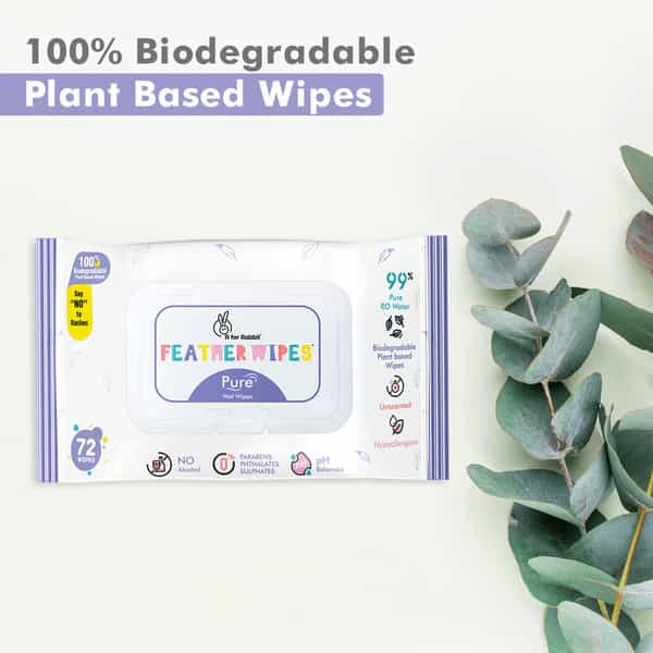 R For Rabbit Feather Pure Baby Wipes (Combo Of 4)