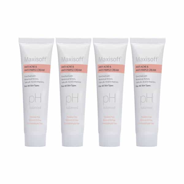 Maxisoft Anti Acne & Anti Pimple | Ph Balanced | Cream | Tube | 25 Gm | Pack Of 2
