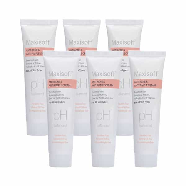 Maxisoft Anti Acne & Anti Pimple | Ph Balanced | Cream | Tube | 25 Gm | Pack Of 2
