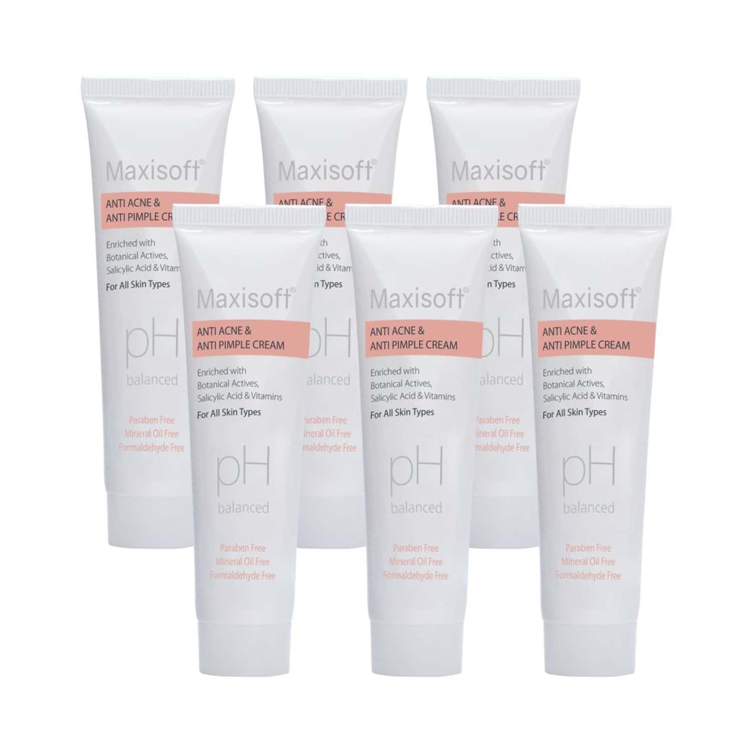 Maxisoft Anti Acne & Anti Pimple | Ph Balanced | Cream | Tube | 25 Gm | Pack Of 2