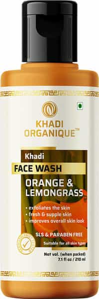 Khadi Organique Orange & Lemongrass Natural Face Wash Sls & Paraben Free