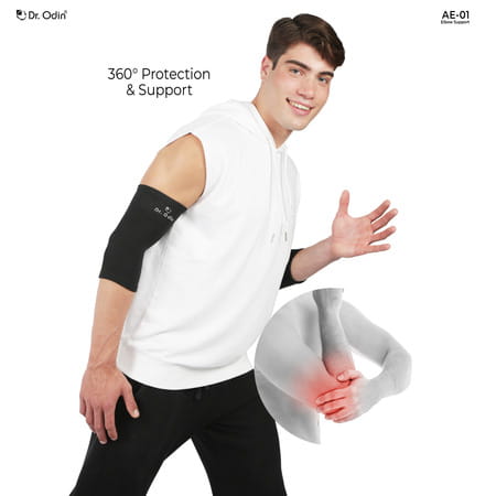 Dr. Odin Ae-01 Premium Elbow Support Exceptional Pain Relief | Contoured Design (Large)
