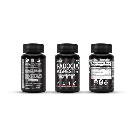 Nutrija Fadogia Agrestis Extract Standardized To 10:1 With Bioperine Highly Bioavailable - 120N