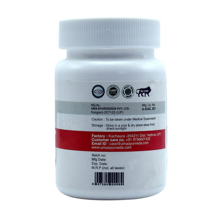 Uma Ayurveda Ashwagandha Ghan Vati Ayurvedic Tablets 80 Tab