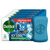 Dettol Icy Cool Bathing Soap Bar With 3X Intense Cooling (625Gm) | 125Gm - Pack Of 5