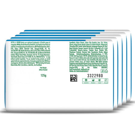 Dettol Icy Cool Bathing Soap Bar With 3x Intense Cooling (625gm) | 125gm - Pack Of 5