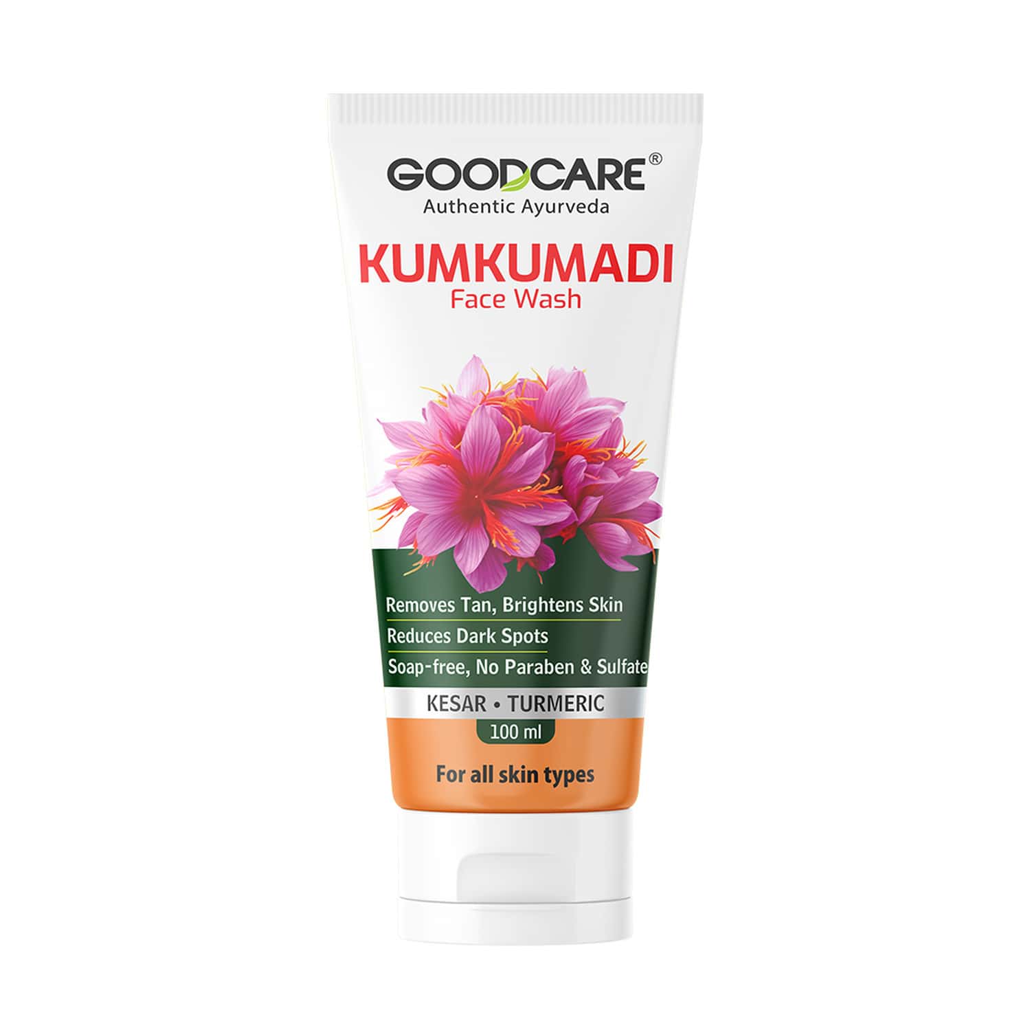 Goodcare Kumkumadi Facewash 100ml | Ayurvedic Brightening & Nourishing Face Cleanser