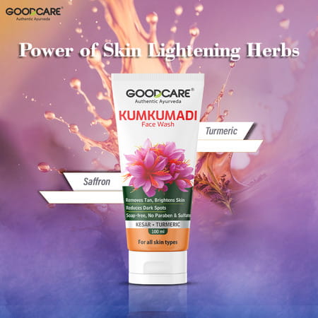Goodcare Kumkumadi Facewash 100ml | Ayurvedic Brightening & Nourishing Face Cleanser