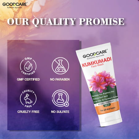 Goodcare Kumkumadi Facewash 100ml | Ayurvedic Brightening & Nourishing Face Cleanser