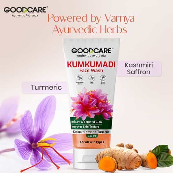 Goodcare Kumkumadi Facewash 100Ml | Ayurvedic Brightening & Nourishing Face Cleanser