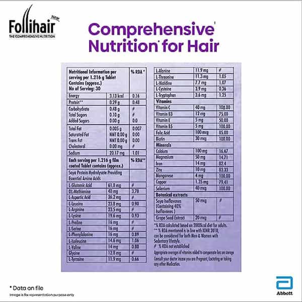 Abbott New Follihair Biotin Amino Acids Vitamins (2*30 No) (2 X 30 Tablets)