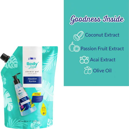 Plum Bodylovin Hawaiian Rumba Shower Gel Refill Pack - 500 Ml