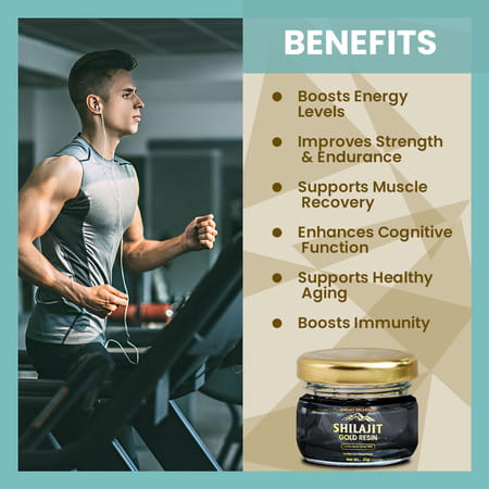 Jagat Pharma Himalayan Shilajit Gold Plus Resin 20g -For Strength Power Stamina