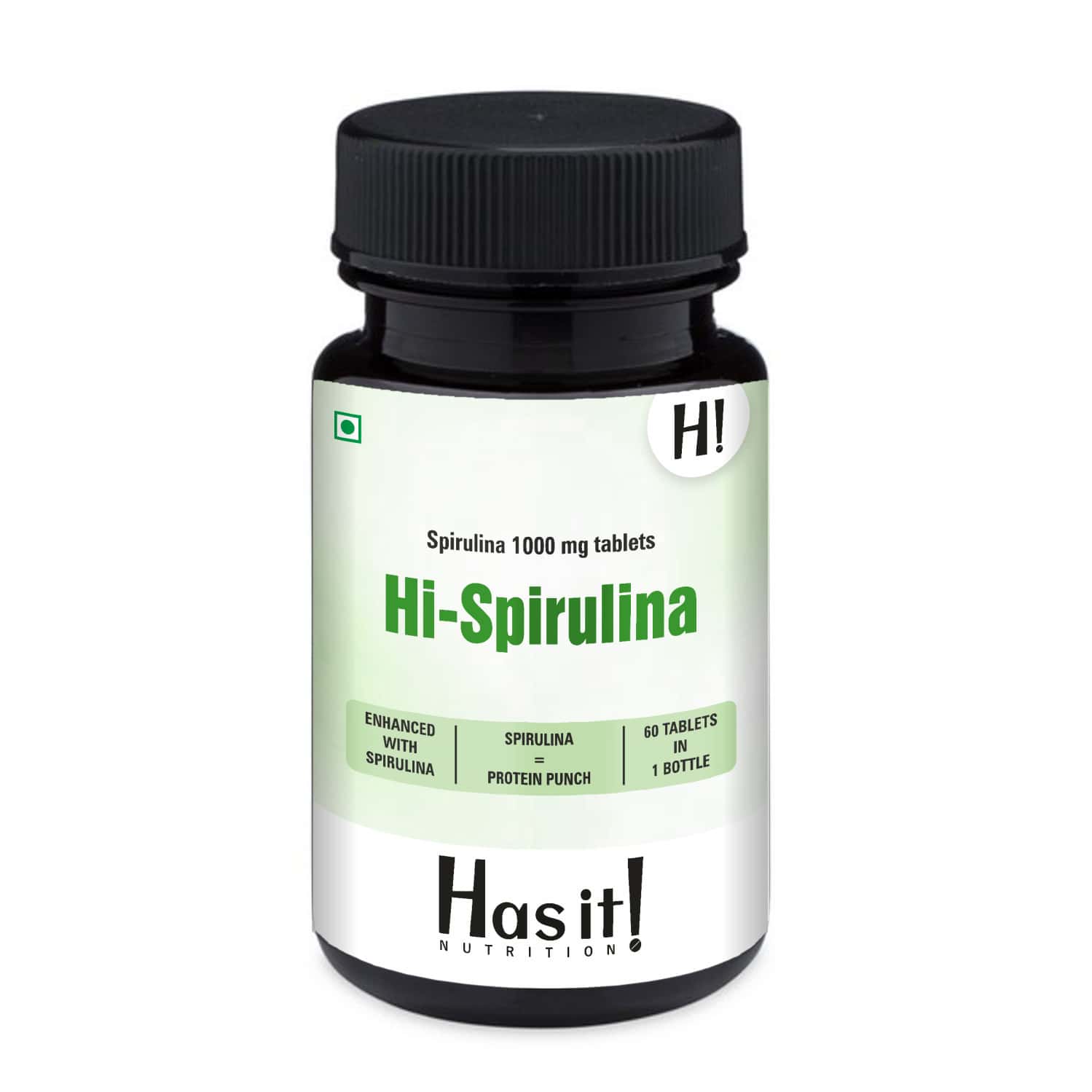 Has It Hi Spirullina | Super Food | Organic Spirulina | 2000 Mg Per Serving | Pack Of 60 Tablets