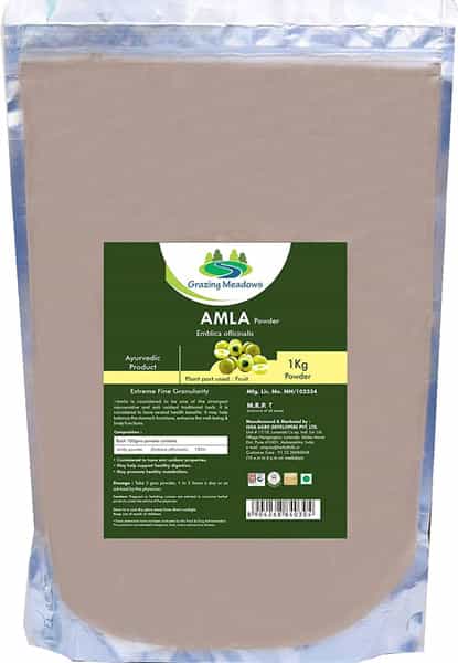 Grazing Meadows Amla Powder/Amlaki Churna - 1 Kg (Pack Of 2)