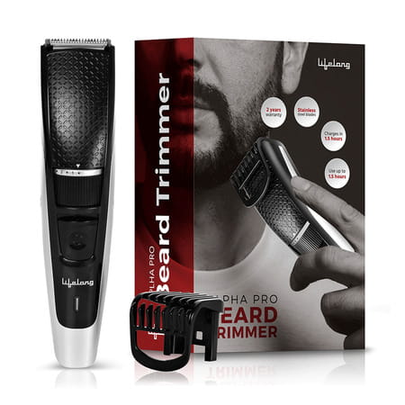 Lifelong Alpha Pro Beard Llpcm19 Trimmer For Men 90 Min Run-Time Cord-Cordless Use