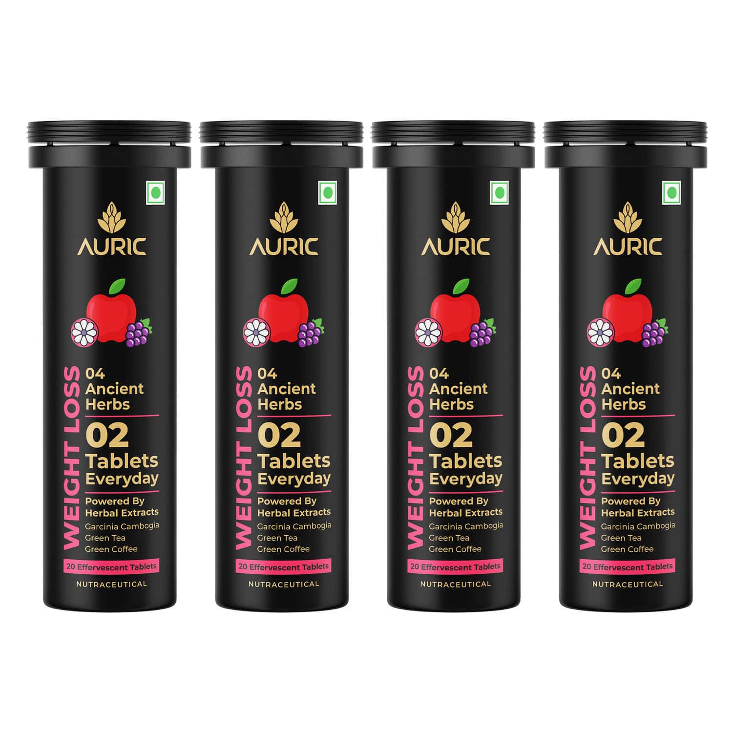 Auric Get Slim Effervescent | Weight Management | Fat Burner | 80 Tablets