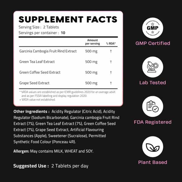 Auric Get Slim Effervescent | Weight Management | Fat Burner | 80 Tablets