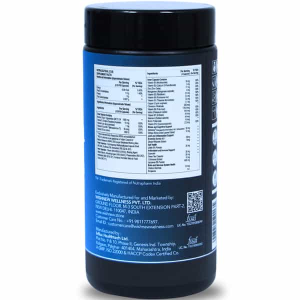 Wishnew Wellness Senior Men's Multivitamin 50+: Heart Health | Vision | Joint Support
