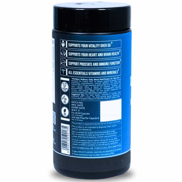 Wishnew Wellness Senior Men's Multivitamin 50+: Heart Health | Vision | Joint Support