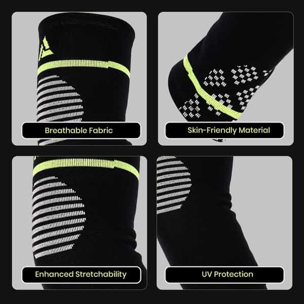 Actifit Full Arm Sleeve | Compression & Uv Protection | L Size | Multicolor | 1 Pack