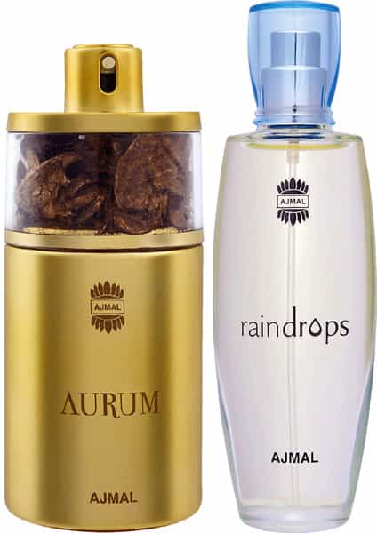 Ajmal Aurum Edp 75Ml Perfume For Women And Raindrops Edp 50Ml Perfume For Women