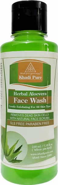 Khadi Pure Herbal Aloevera Face Wash Sls-Paraben Free - 210Ml