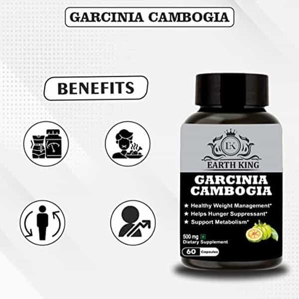 Earth King Garcinia Cambogia Capsule With Green Tea & Green Coffee Extract - 500Mg 60 Capsules