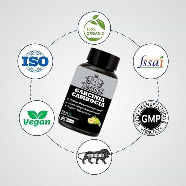 Earth King Garcinia Cambogia Capsule With Green Tea & Green Coffee Extract - 500Mg 60 Capsules