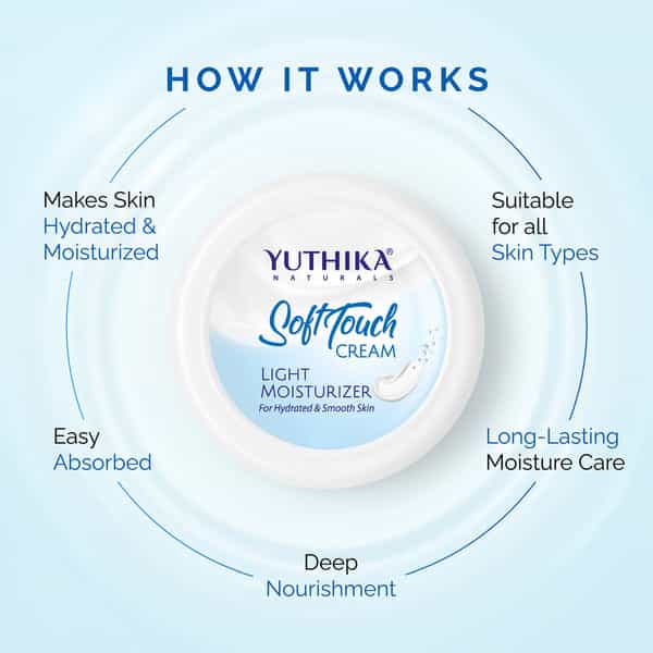 Yuthika Softtouch Moisturizer 500Ml | Face Body Hand Cream | Winter Dry Skin Hydrating Cream