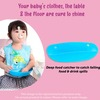 Baby Story Waterproof Baby Bib With Food Catching Pocket (Blue)
