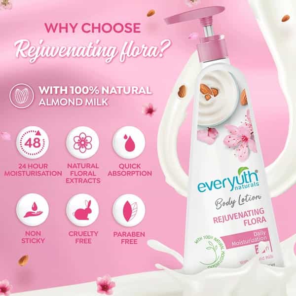 Everyuth Naturals Body Lotion Rejuvenating Flora 500Ml